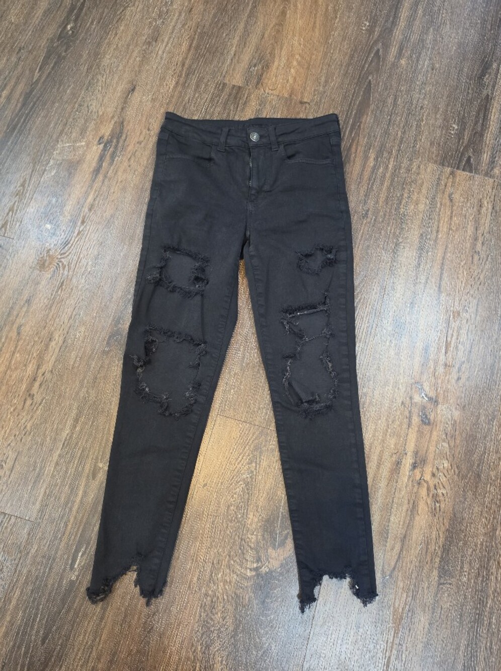 Black Distressed Skinny Jeans